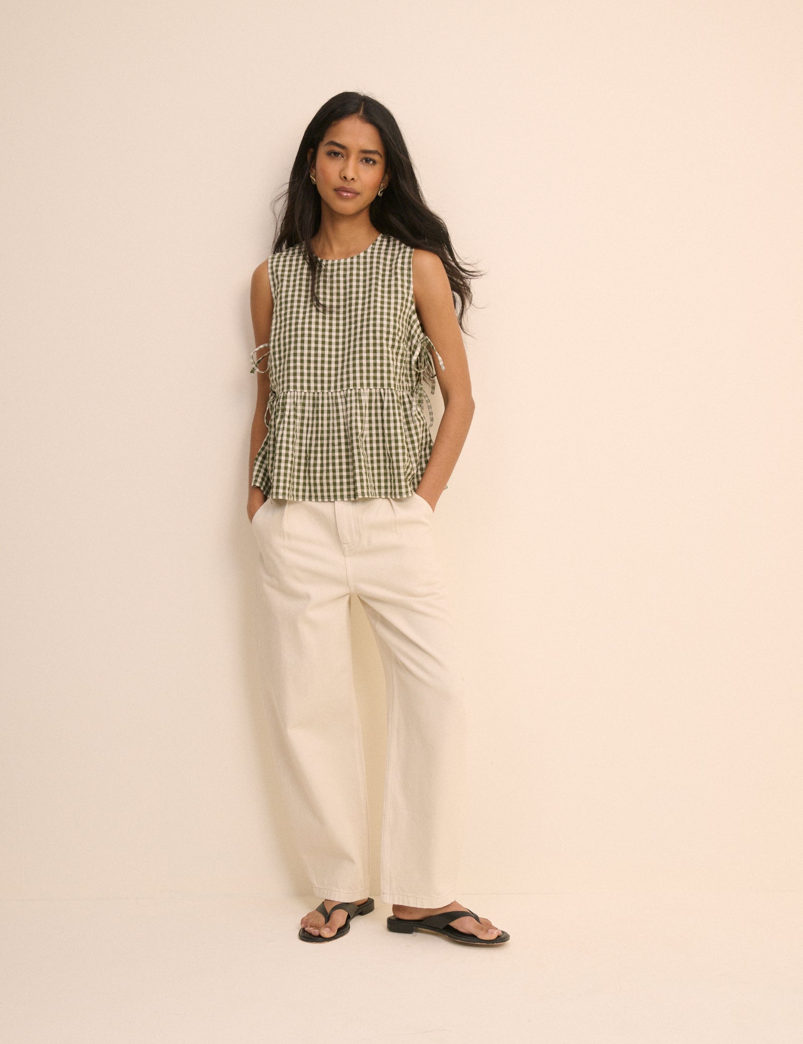 Valley Sleeveless Pintuck Peplum Top | Nobody's Child